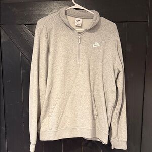 Nike Women’s Light Gray Zip-Up Sweatshirt